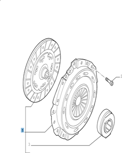 Kupplungssatz (Kupplungsscheibe, -druckplatte und Ausrücklager) für Fiat Professional Ducato
