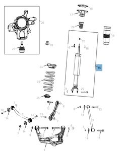 Stoßdämpfer hinten, 2 Stk. für Jeep Grand Cherokee