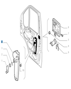 Linker elektrischer Fensterheber für Fiat Professional Ducato