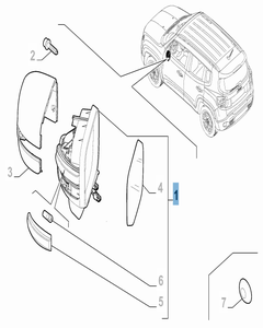 Linker Außenspiegel für Jeep Renegade