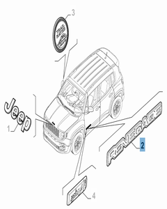 Schriftzug Modell 4x4 hinten für Jeep Renegade