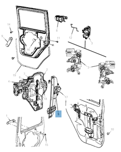 Fensterheber hinten für Jeep Wrangler