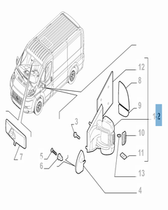 Linker Außenspiegel für Fiat Professional Ducato