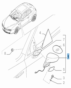 Linker Außenspiegel für Alfa Romeo