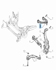 Rechter Querlenker für die obere Vorderradaufhängung für Alfa Romeo Stelvio
