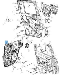 Hinterer Fensterheber für Jeep Compass/Patriot