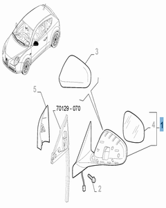 Linker Außenspiegel für Alfa Romeo Mito