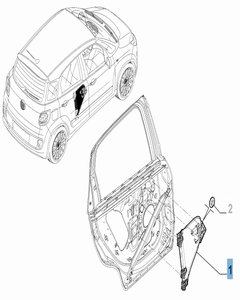 Elektrischer Fensterheber hinten links für Fiat 500L