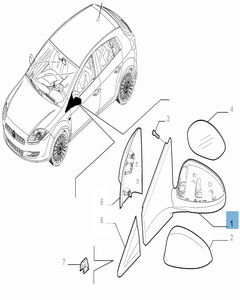Linker Außenspiegel für Fiat Bravo