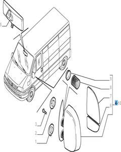 Linker Außenspiegel für Fiat Professional Ducato