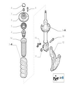Stoßdämpfer hinten für Fiat Sedici
