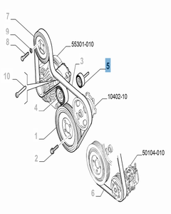 Fester Riemenspanner für Fiat und Fiat Professional
