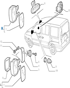 Linker Außenspiegel für Fiat und Fiat Professional